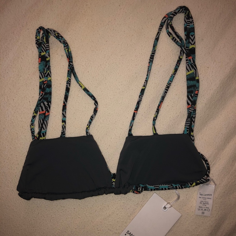 San Lorenzo triangle bikini top tribal reversible - Picture 5 of 6